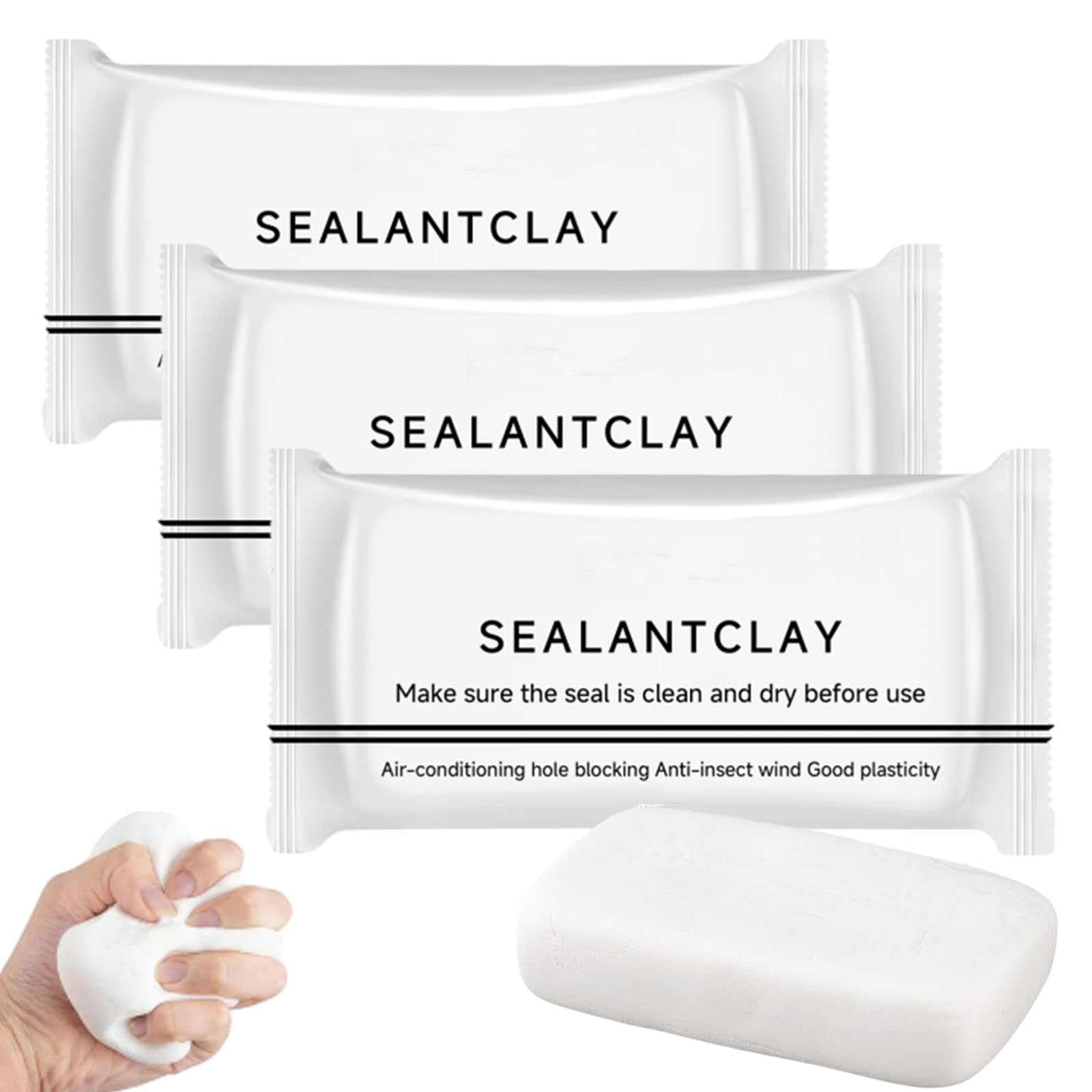 Universal Sealant Clay Waterproof for Wall Holes, Pipes Repairs，3 pcs