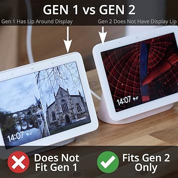 Skin for Google Nest Hub 7 | Gen 2 | Protective Durable Unique Vinyl Decal Wrap Cover by BocaDecals | Made in USA Black Carbon Fiber