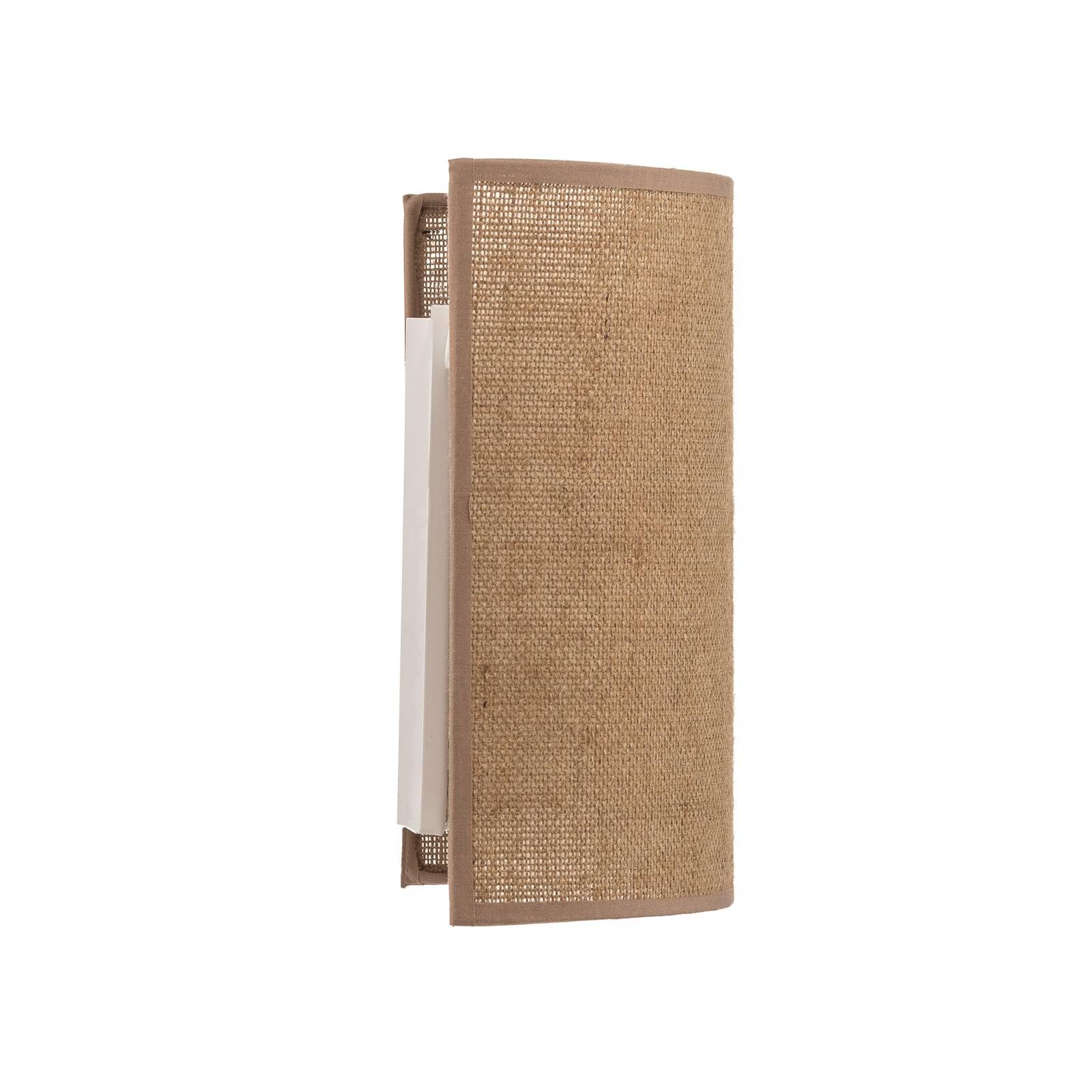 Euluna Wandlampe Jute, Wandleuchte innen Innenleuchte Wand 1x E27 ohne Leuchtmittel Wandbeleuchtung Wohnzimmer Esszimmer Schlafzimmer Flur
