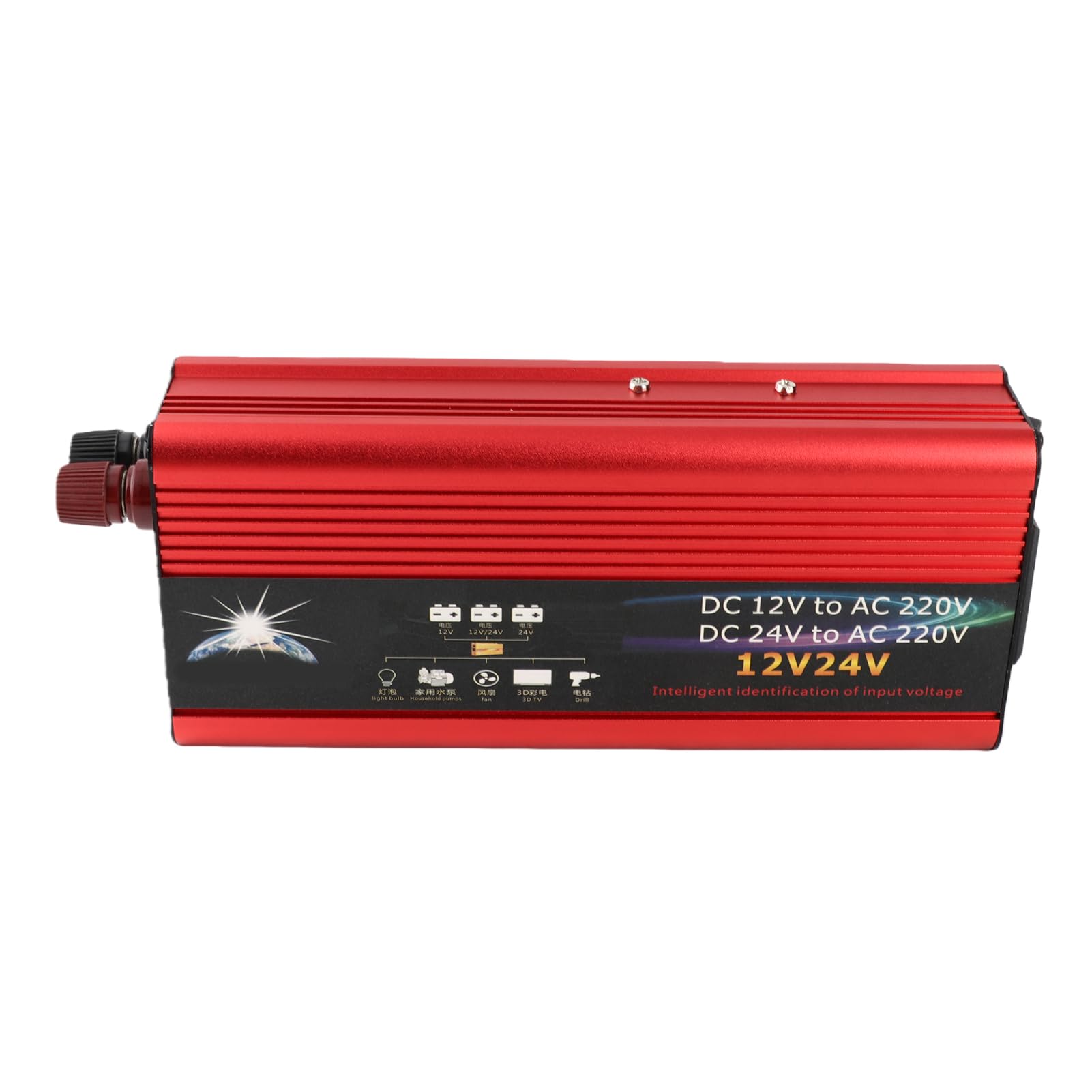 Inversor de Coche 2000W 12V a 220V Aluminio 24V Universal