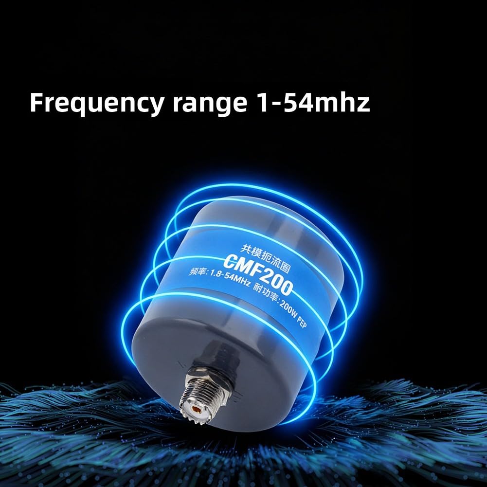 Filtr trybu wspólnego dławika 1-54 MHz, 200 W PEP, redukcja zakłóceń EMV do krótkofalowych urządzeń radiowych, obudowa ABS, model CMF200