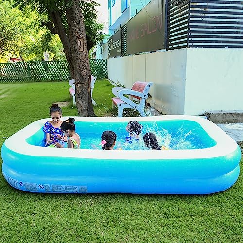 Image of Glan 8Ft Swimming Pool Inflatable Bath Tubs with Free Pool Balls with Electric Pump (8Ft Pool)