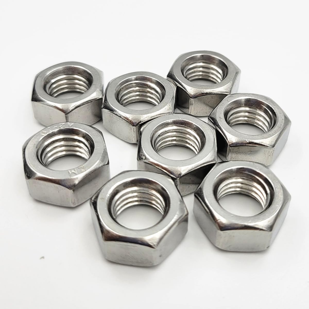 M8 Stainless Steel Hex Nuts - 30pcs -10 M8 Stainless Steel Hex Nuts - 30pcs -10