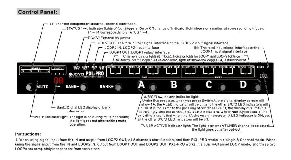 JOYO PXL8 Pedal Controller Per Effetti Chitarra - 32 Combinazioni, True Bypass - Foto 6