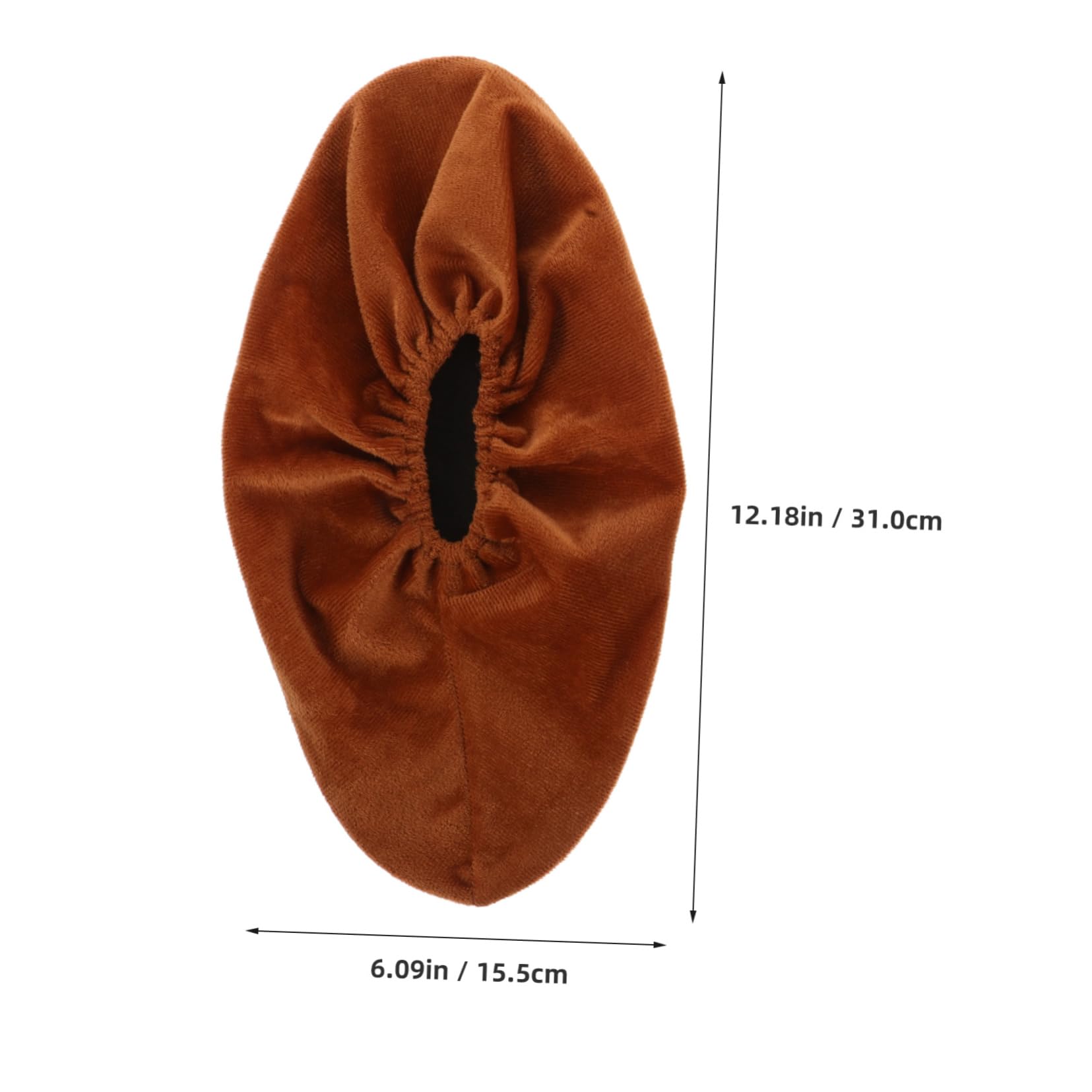 VICASKY 2pairs Anti-Slip Wear-Resistant Shoe Cover Indoor Bowling Shoe Rain Cover Bowling Shoes Covers for Protectors Rainproof Waterproof Reusable Sports Bowling Equipment Brown Flannel