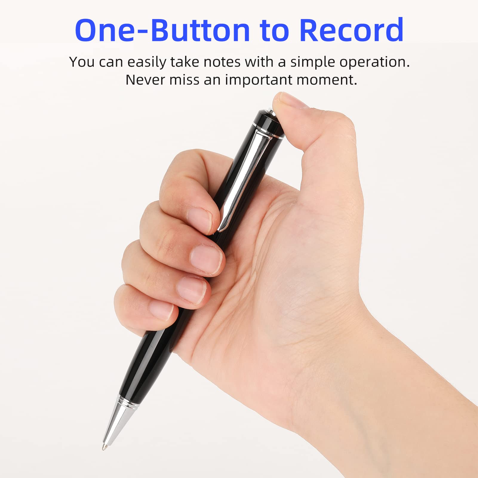 2 penne registratore digitale - attivazione audio, cavo USB e tappi for le orecchie, for lezioni, riunioni e interviste, apparecchiature di registrazione professionali