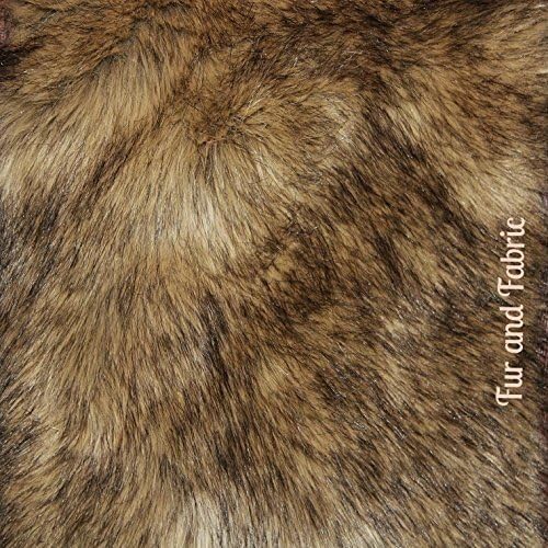 Timber Wolf Faux Fur Bedspread Coyote Timberland Collection Luxury Fur Bedding and Rugs (King 110''x120'')