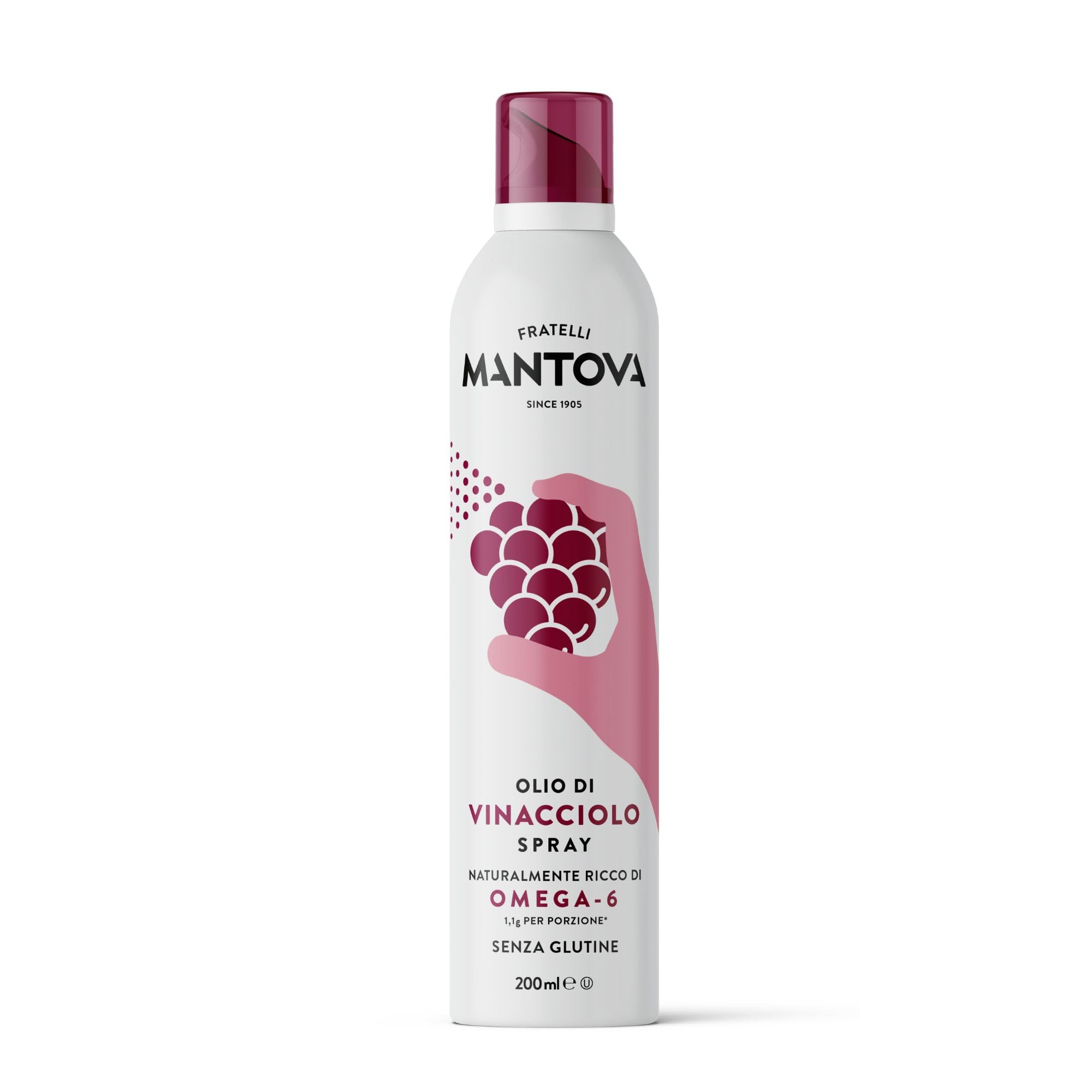 100% Pure Grapeseed Oil 200 ml | Rich in Omega-6 and Gluten-free | Oil Spray