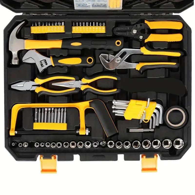 Set de 198 herramientas negro y amarillo miniatura 3