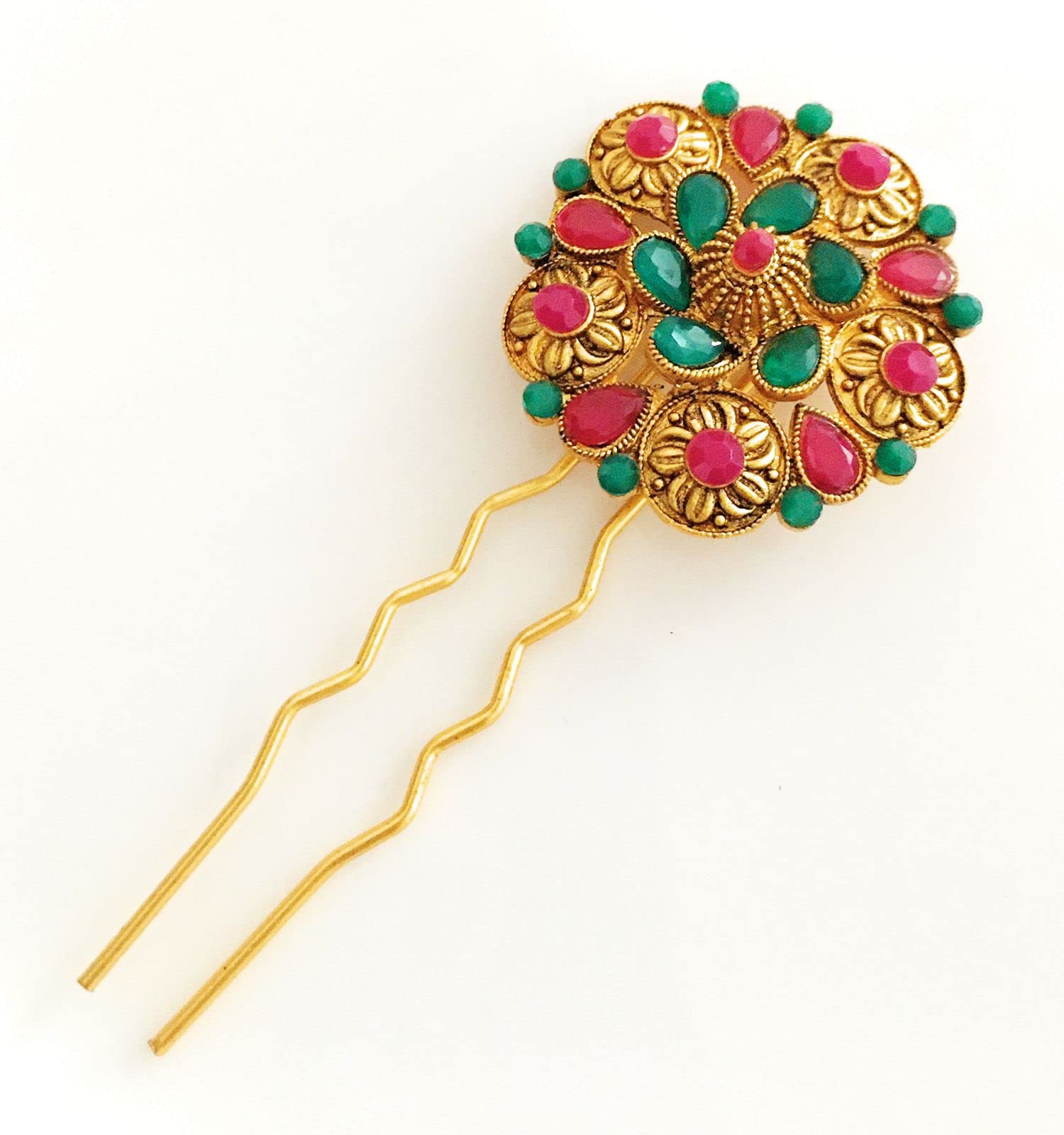 See full amazon price history chart for bun pins for women and girls matt finish floral design juda pins (pack of 1) with colorful stones traditional center clips hair pins for children bun pins for women and girls matt finish floral design juda pins (pack of 1) with colorful stones traditional center clips hair pins for children (B0BWXXFDTX) Amazon Price History, Amazon Price Tracker