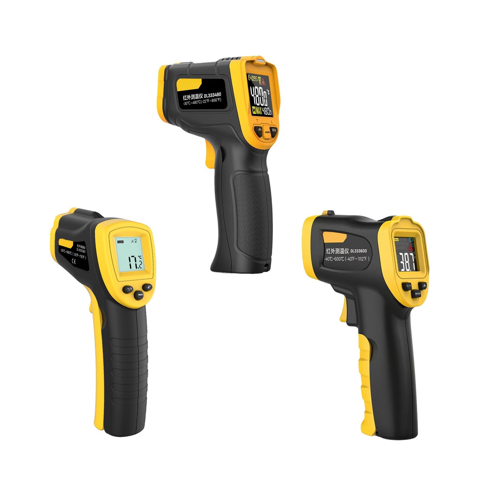 Medidor de temperatura ultrared sin contacto con emisividad ajustable para una medición precisa de superficies, fácil de usar
