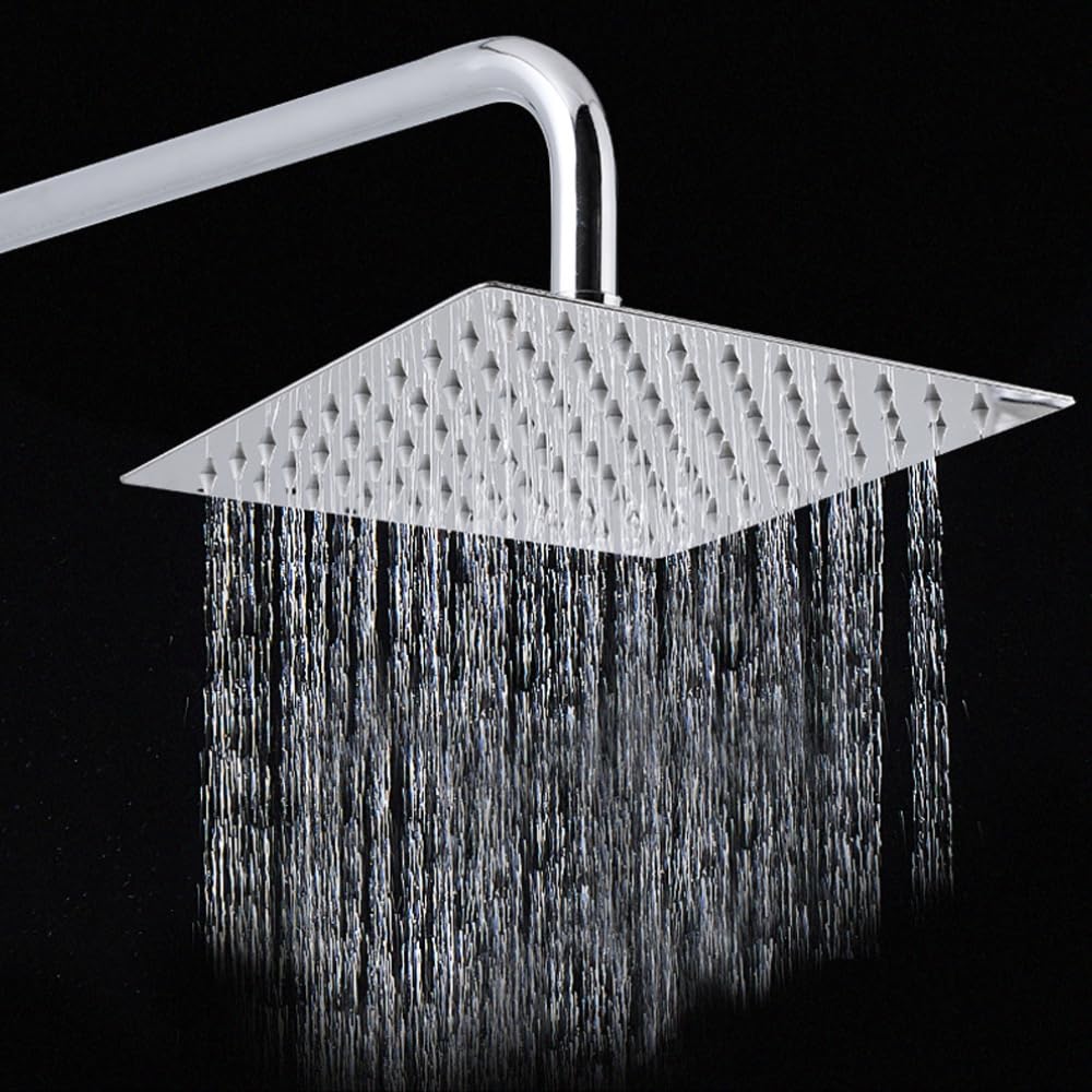 ZAP Hexa Ultra Slim 304 Grade Stainless Steel 4 Inch Square Shower Over Head Shower with Arm Combo (15 inch) (B08KWLWNTF) Amazon Price History, Amazon Price Tracker