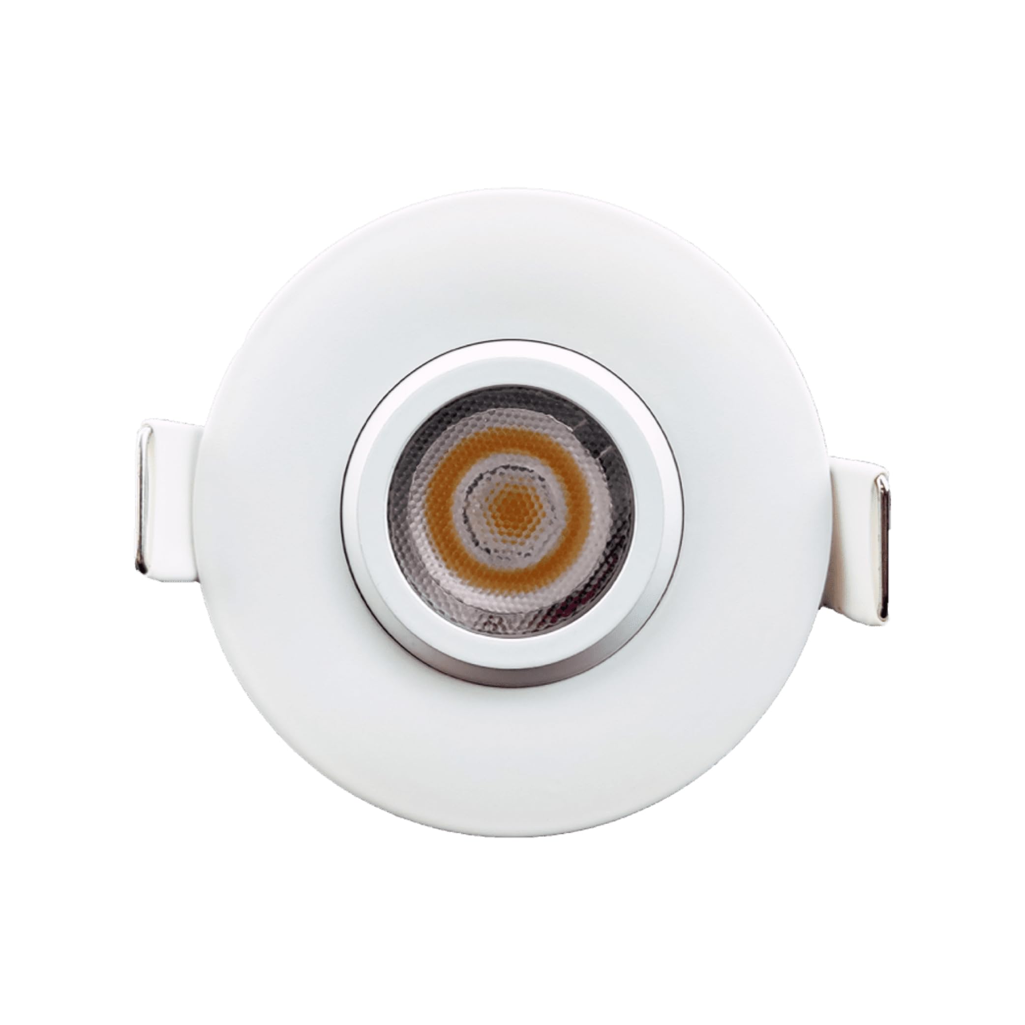 goodlite 2-inch round white recessed gimbal adjustable swivel eyeball led light, selectable color temperature 27k-30k-35k-41k-50k, 5w, 450 lumens, 120v, dimmable, etl, 1ct. (g-19833)