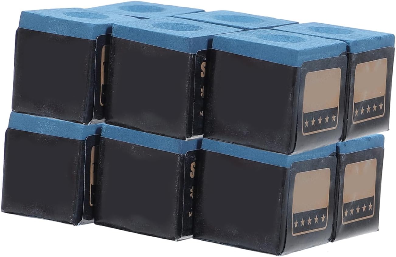 24 pcs Professional Blue Pool Cue Chalk Cubes for Billiards Smooth Even Coating Anti-Skid Enhance Hit Rate for Home Tournament Use Billiard Table Accessories