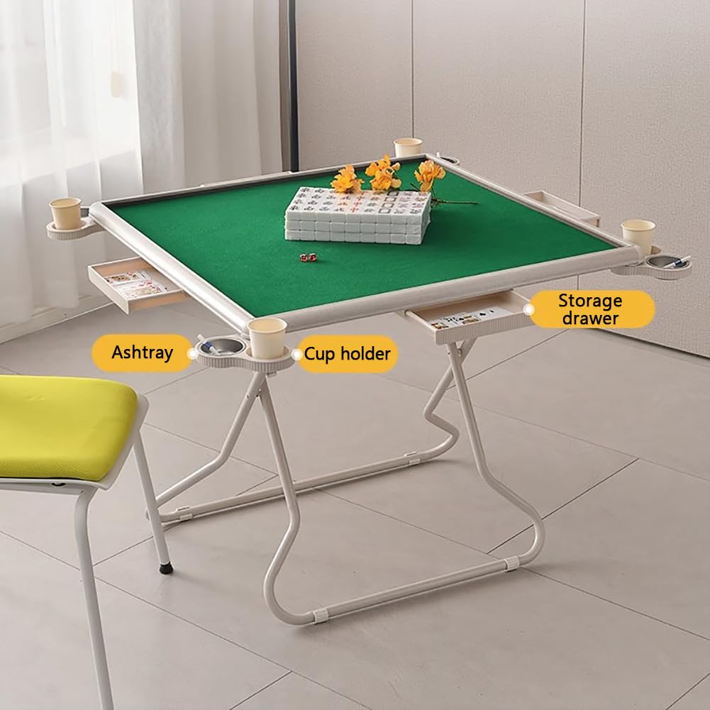 Składany stół do gier dla 4 graczy, wielofunkcyjne biurko oszczędzające miejsce do Mahjong Poker Domino