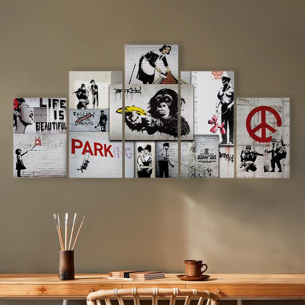 Panneau Acoustique Mural B&D XXL - 225x112.5cm, 5 Parties, Isolation Phonique Et Décoration Abstraite - 3