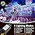KNONEW Christmas Lights Outdoor Decorations 400 LED 33ft 8 Modes Curtain Fairy String Light with 75 Drops, Clear Wire LED String Light Decor for Wedding Party Holiday Christmas Decorations Cool White