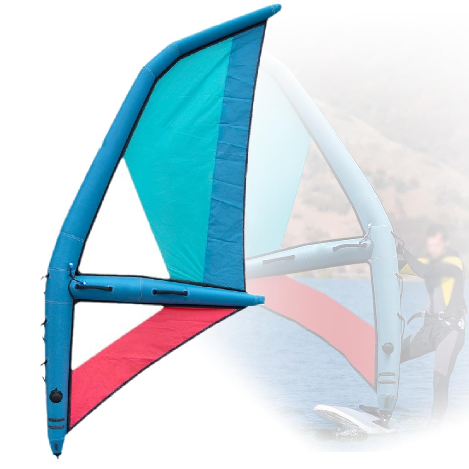 Kit de Vela Sup Hinchable con Bomba, Mochila y Base Giratoria 4.2m | Disponible En 2,2, 3,2, 4,2 O 5,2 M²; Siete Asas Facilitan El Agarre, El Levantamiento, Los Giros Y El Aprendizaje