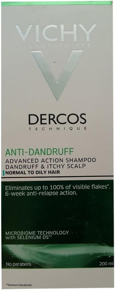 Vichy Dercos Anti-Dandruff Treatment Shampoo for Normal to Oily Hair 200ml