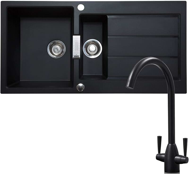 Amazon.co.uk black composite sink