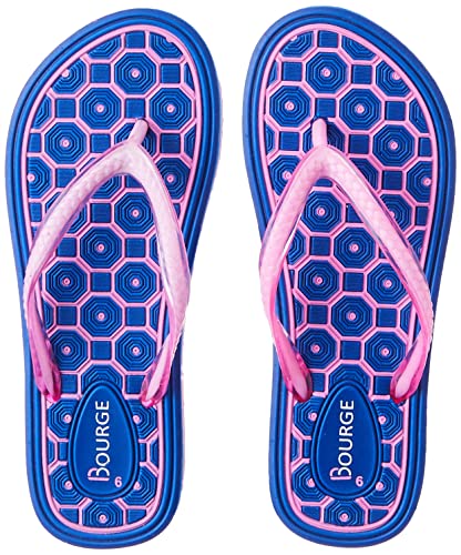 Bourge Womens Gallery-z66 Blue and Pink Flip-Flops-4 Kids UK (Gallery-204-04) (B08MBCDHRM) Amazon Price History, Amazon Price Tracker