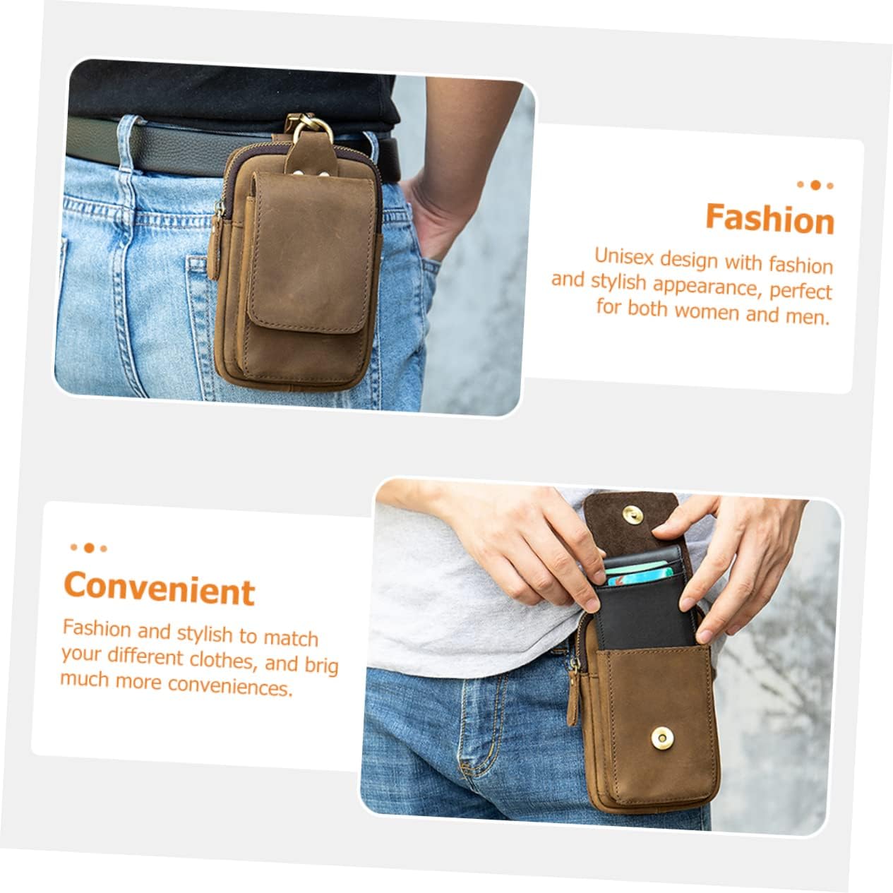 Large Tactical Phone Pouch Multi-Purpose Cell Phone Holder for Hiking Camping and Outdoor Activities Durable Water-Resistant Belt Bag for Smartphones Brown