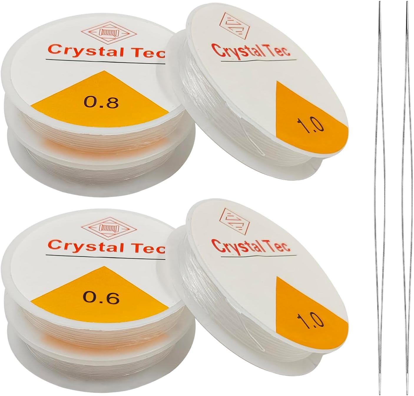 4 Rolls Clear Elastic String,0.6/0.8/1mmElastic String Bead Cord for Bracelets, Elastic Beaded String,Easily Through Beaded Jewelry,Suitable for DIY Jewelry Making,Necklace Bracelet Beading Thread