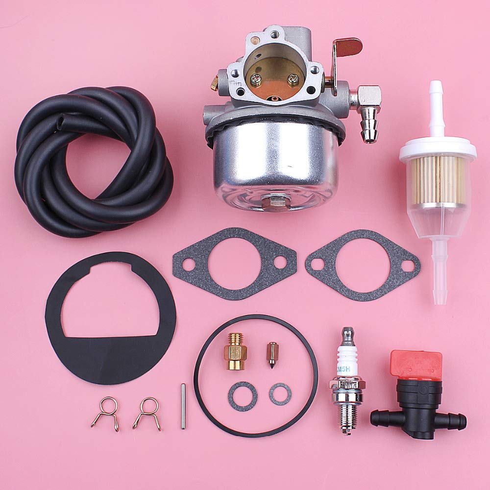 PEGGYLIN Kit de reparación de Juntas de carburador Compatible con K90 K91 K141 K160 K161 K181, Manguera de Filtro de Combustible, válvula de Cierre, Pieza de Repuesto for cortacésped