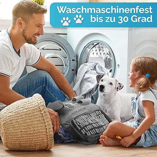 Briliantwerk®️ Schnüffelteppich Hund – Extrem widerstandsfähiges Material - 5 Trainingselemente und 3 Schwierigkeitsstufen – Das Intelligenzspielzeug für Hunde jeder Größe (Grau)