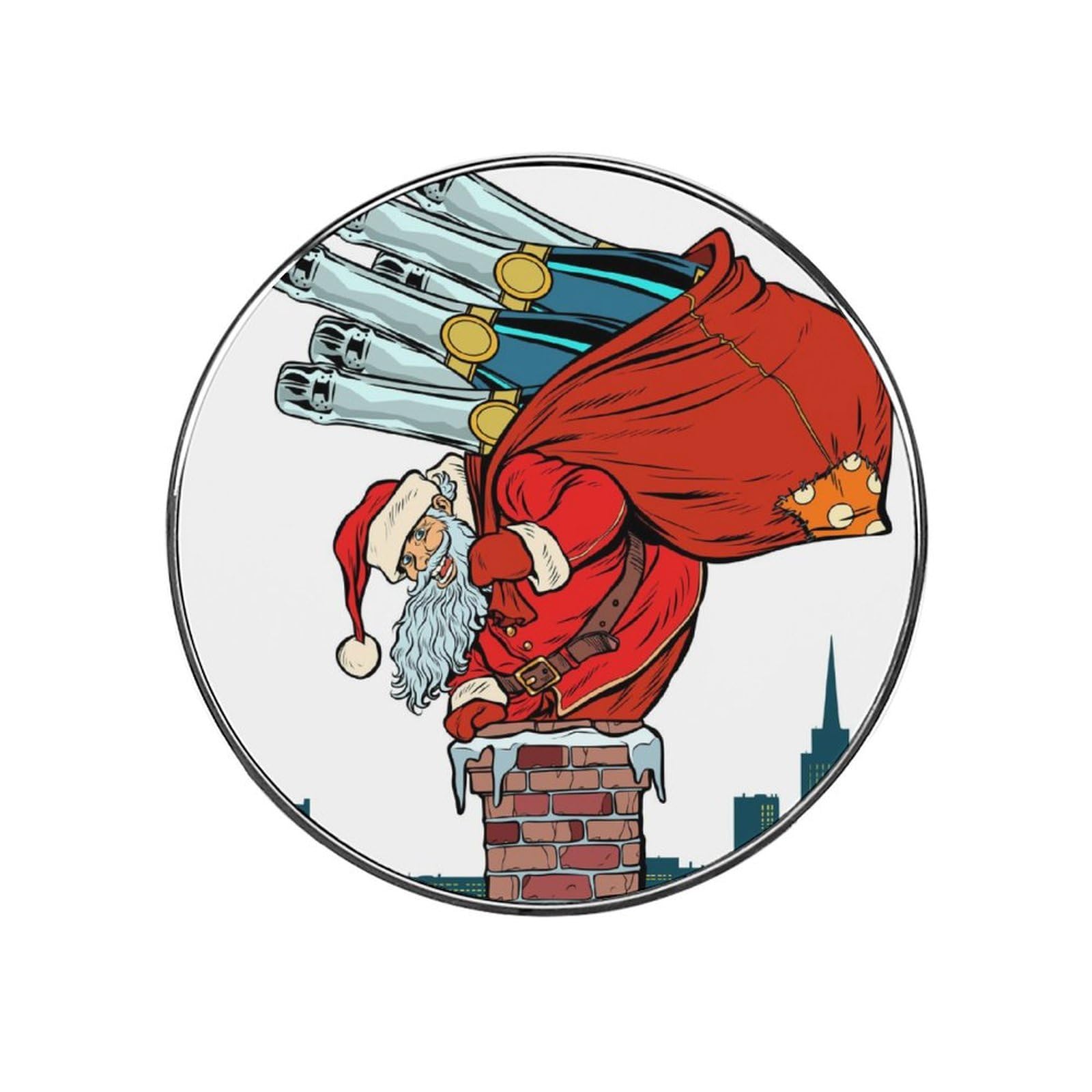 Cute Santa Alloy Fridge Magnet For Office Cabinet Refrigerator Whiteboard Photo