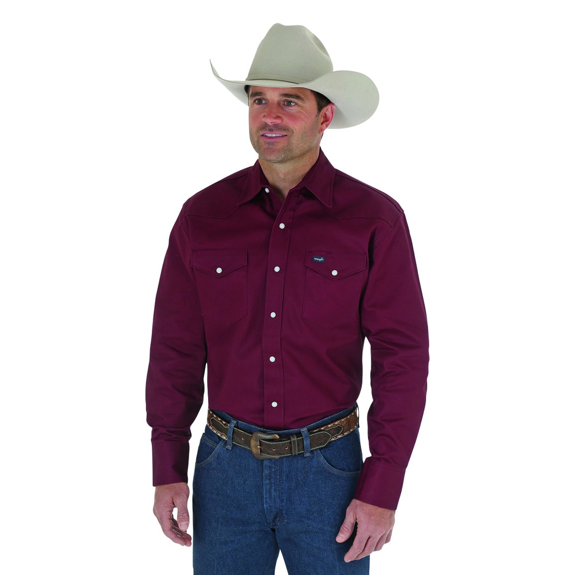 Wrangler Men's Big-Tall Authentic Cowboy Cut Work Western Short Sleeve Shirt,Stone,3X