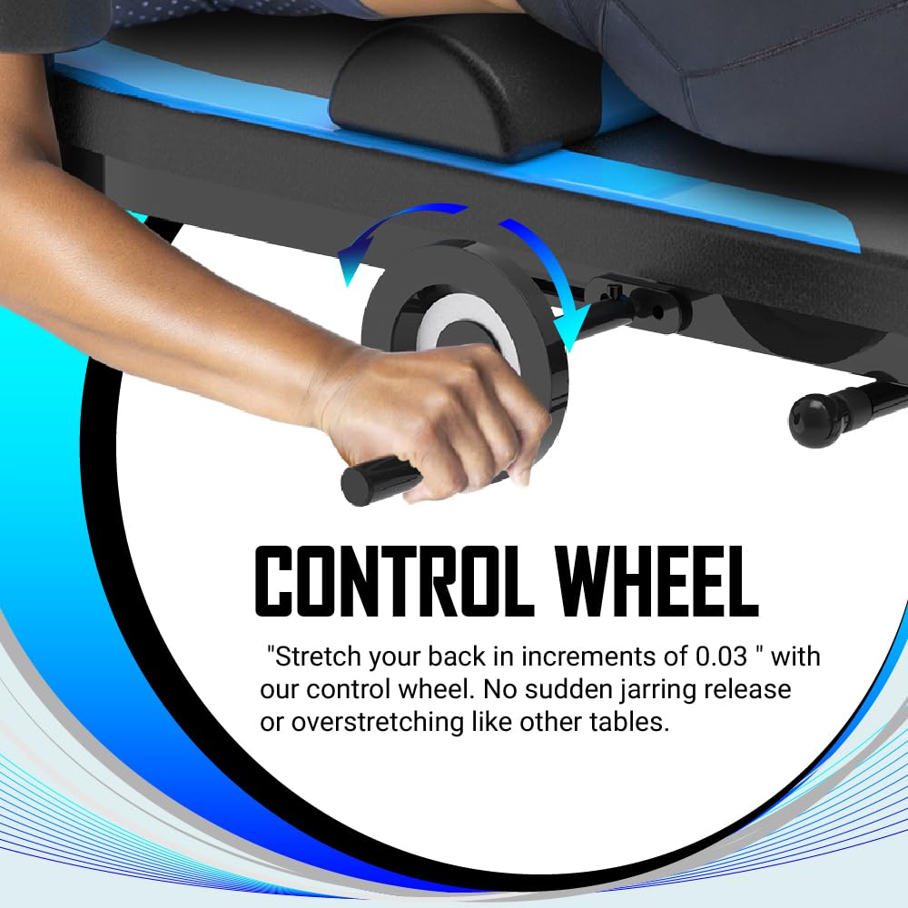 Exerpeutic Dispositif de Traction Alternatif d'inversion - Table de Traction Lombaire - Étireur Dorsal pour soulager Les douleurs dans Le Bas du Dos sans se Retourner - Capacité de Poids de 158,8 kg