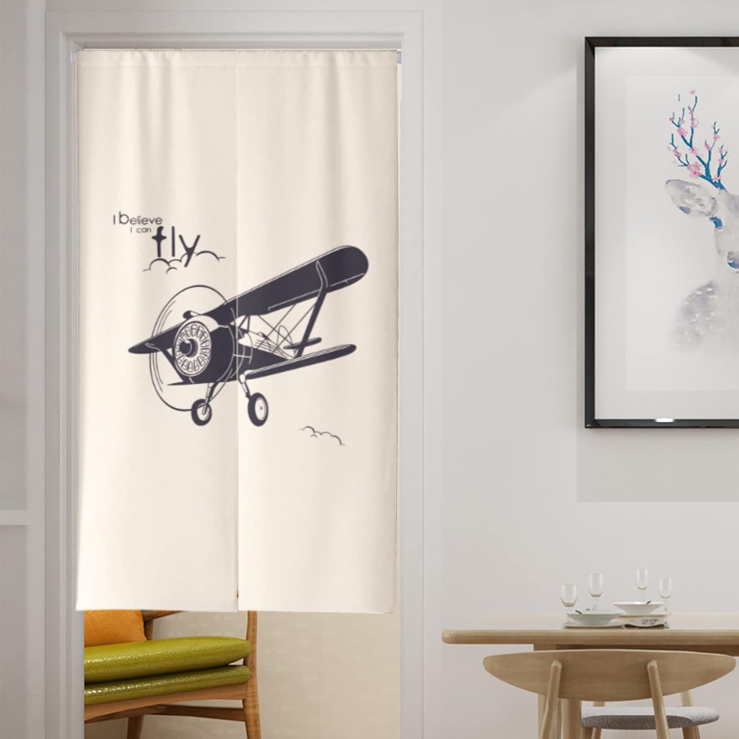 間仕切り 保温 インテリア のれん ロング 目隠し 間仕切りカーテン 北欧 厚手 冷気遮断 85x180cm 遮光 無地 防音 シン