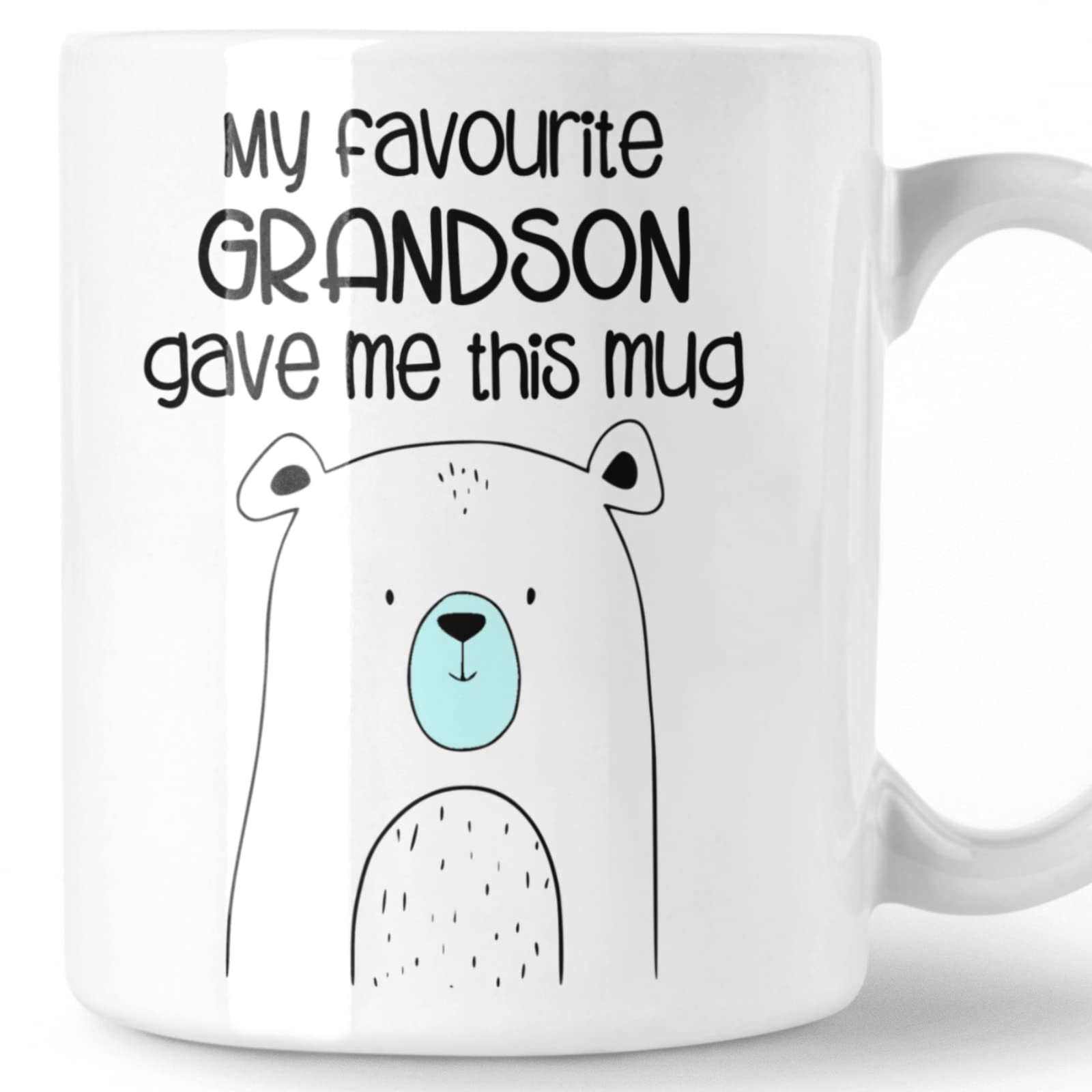 Grandad Mug, My Favourite Grandson Gave Me This Mug Quote, Papa Bear Design Grandfather Gift