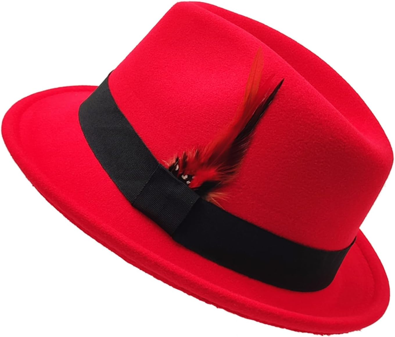 Unisex Trilby Hats Classic Fedora Hats for Women Men Dress Hats Felt Short Brim Fedoras Hat Panama Hat with Band - Image 4