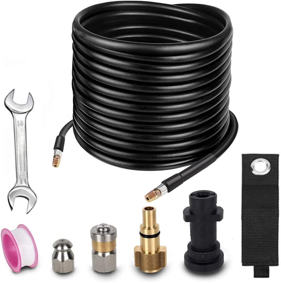 Stone Banks 10 m Pipe and Drain Cleaning Kit for Kärcher, Pressure