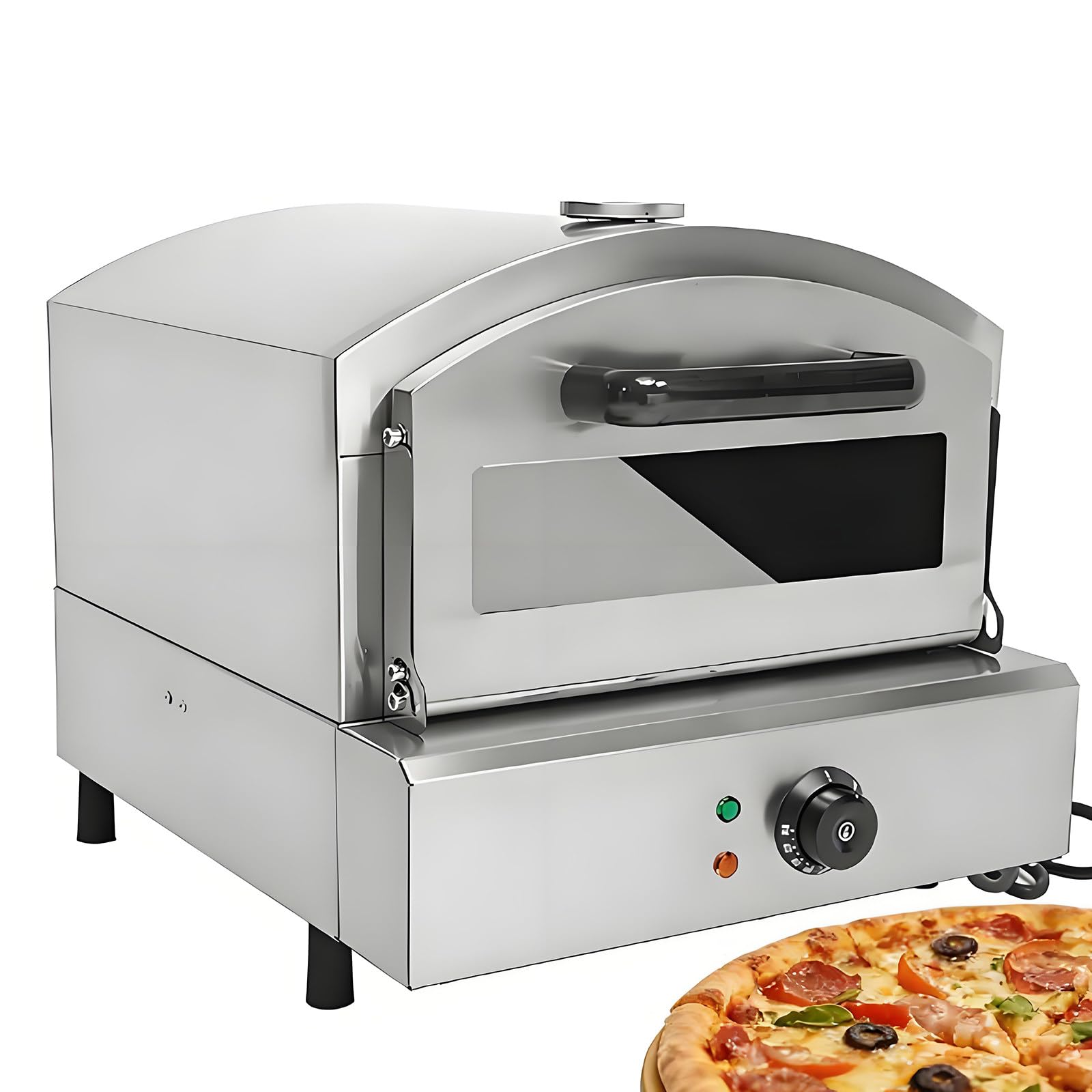 Four à pizza électrique en acier inoxydable de comptoir pour usage intérieur