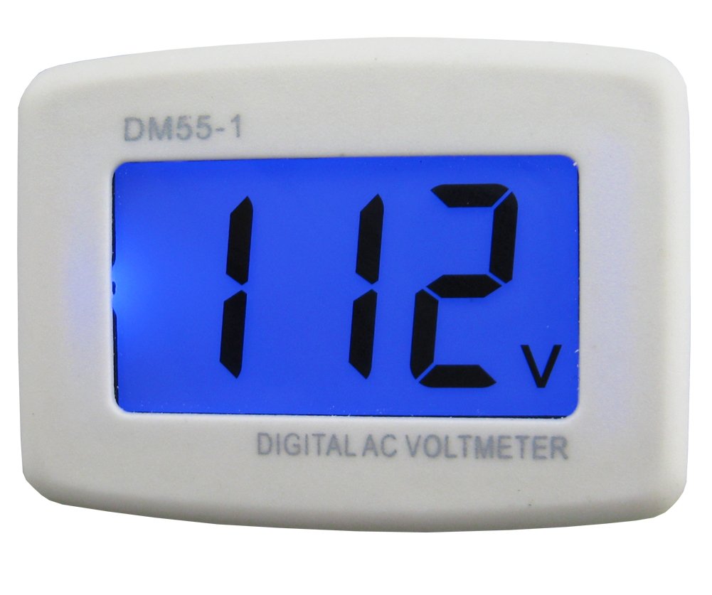 Yeeco Flat Plug AC 80-199V LCD Digital Voltmeter Voltage Panel Power Meter Volt Test Monitor Gauge Meter Voltage Measuring Tester