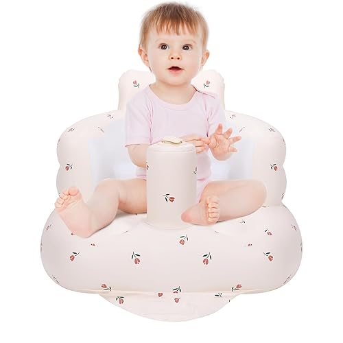 Miniatura 8 de Silla de bebé inflable, asiento de bebé inflable para bebés de 3 meses en adelante, silla inflable de verano con bomba de aire integrada, asientos