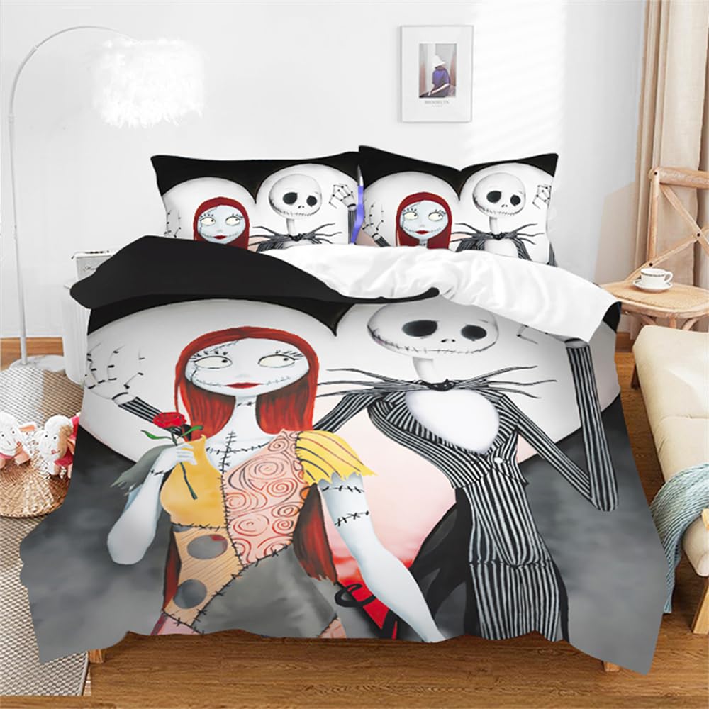 Housse de couette L'Étrange Noël de Monsieur Jack pour lit double : fini les parures ternes