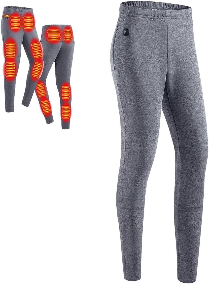 Heated Underwear Pant with 12-Zones Heated 3 Control Temperature USB Electric Heating Cotton Underwear Bottom
