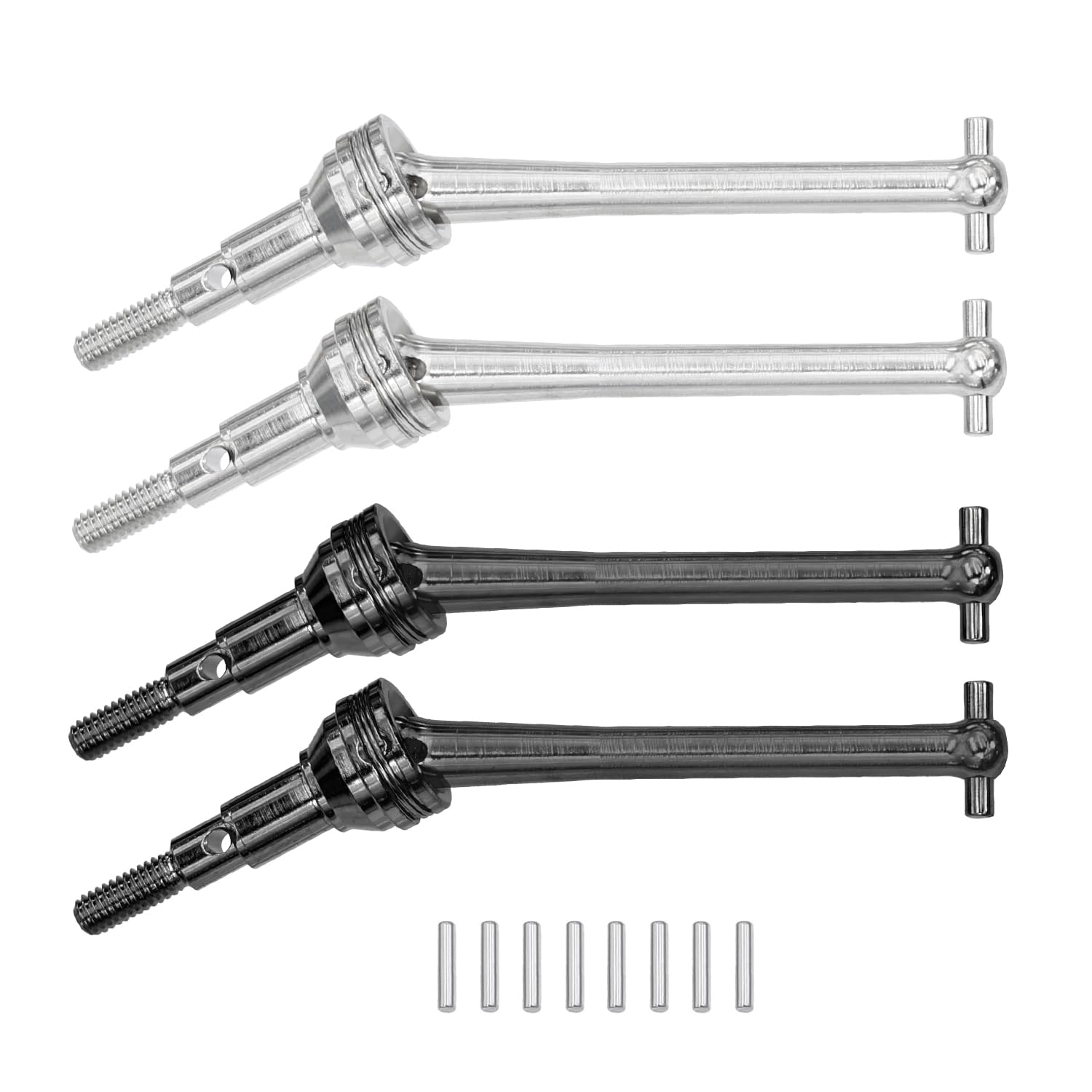 MJX 16207 16208 16209 16210 14209 14210 V2 Metal CVD Drive Shaft Driveshaft RC Car 1/16 Truck Hobby Upgrade Accessories 16410(2Pcs Silver)