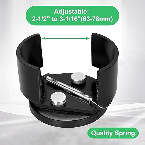 Miniatura 5 de Spurtar Llave de filtro de aceite ajustable de 2-12 a 3-116 pulgadas, herramienta de extracción de filtro de aceite universal de 38 pulgadas,