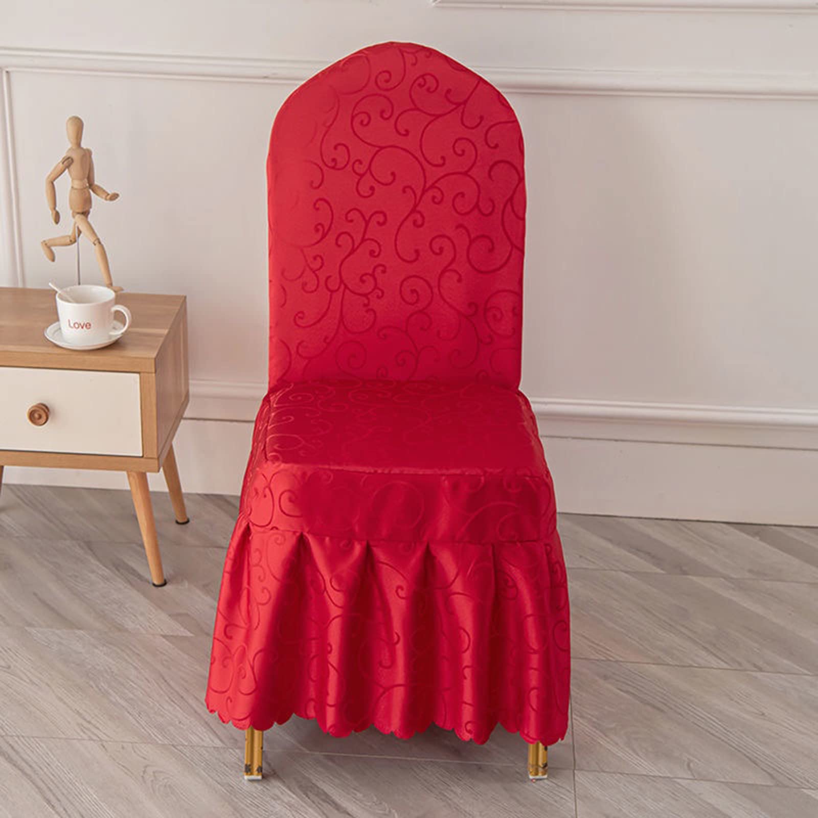 Housses de chaise mariage bordeaux universelles pour masquer les sièges usés