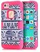 iPhone 5C Case,iPhone 5C Elephant case,TOPSKY(TM) Thailand Elephant Tribe Pattern 3 Layer Heavy Duty High Impact Hybrid Case For iPhone 5C,with Screen Protector and Stylus,(5CKKDX,Hot Pink)