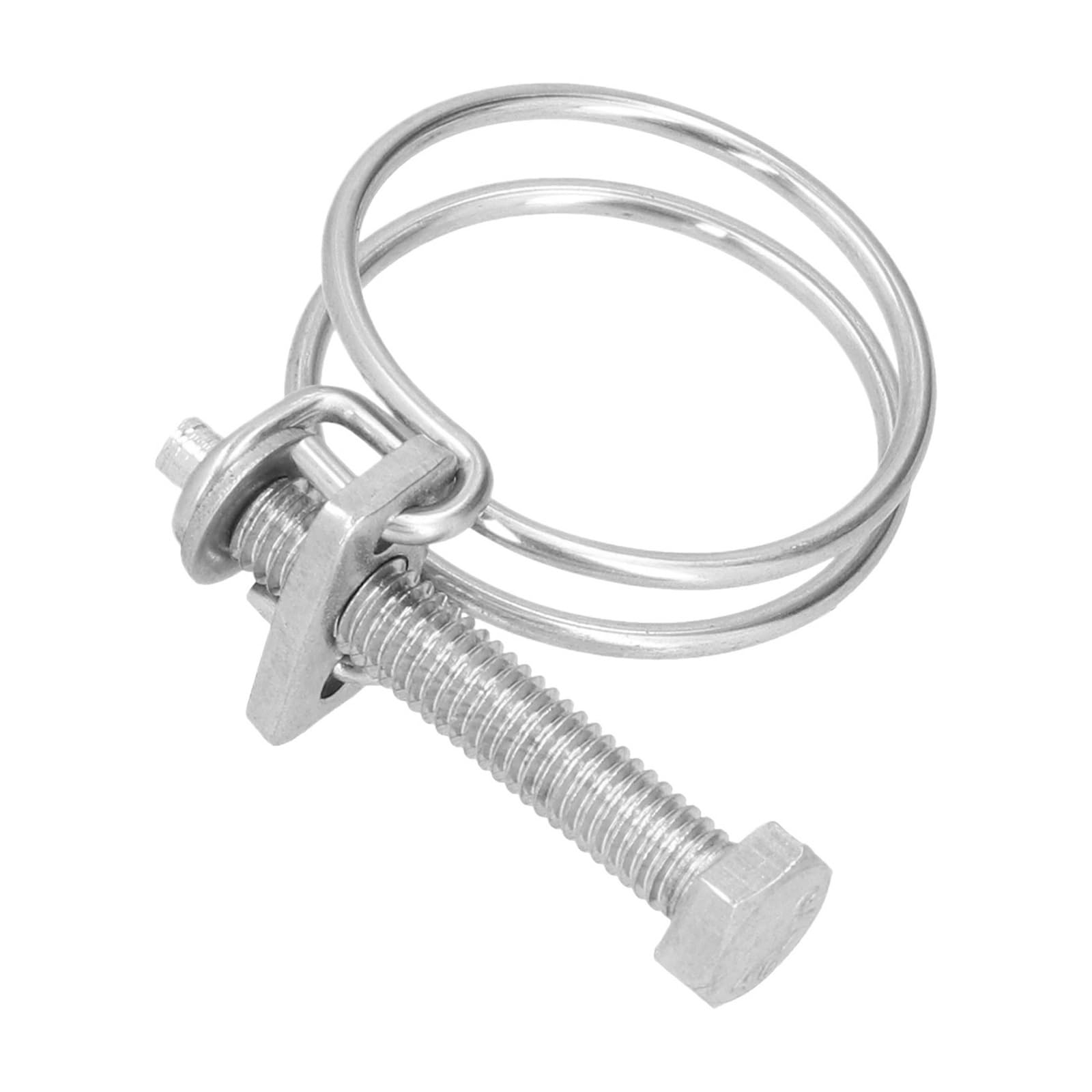 Abrazadera de manguera de doble línea Ajustable de la abrazadera de la corrosión anti de las abrazaderas de manguera del alambre del doble del acero inoxidable 201(13-16mm)