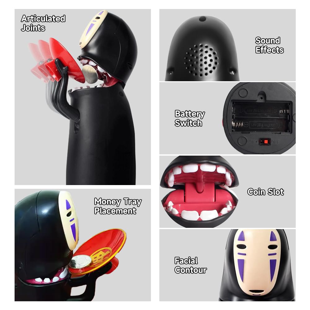 Spardose, Cartoon-Sparschwein, Anime Kawaii Münzen Spardose, Digitale Spardoses mit Soundeffekten, Automatischem Schlucken von Münzen, Geschenk für Kinder, Erwachsene