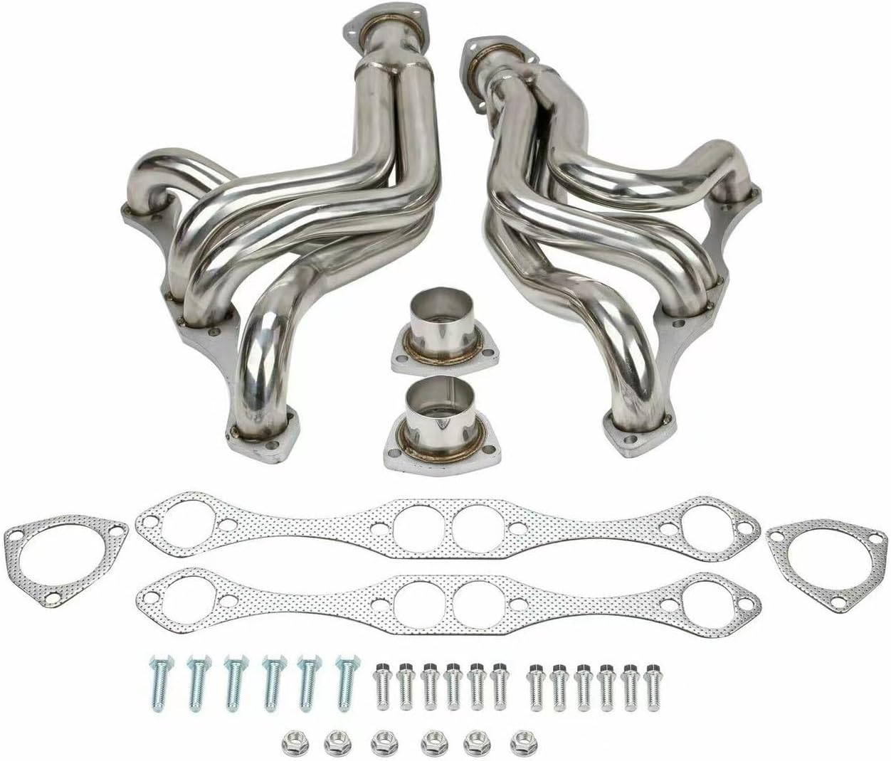 Exhaust Headers For 1955-1982 Small Block Chevy Car 150 210 Corvette & Bel Air & Del Ray， 262, 265, 267, 283, 302, 307, 327, 350, 400 CID Small Block SB SBC Exhaust Manifold Header