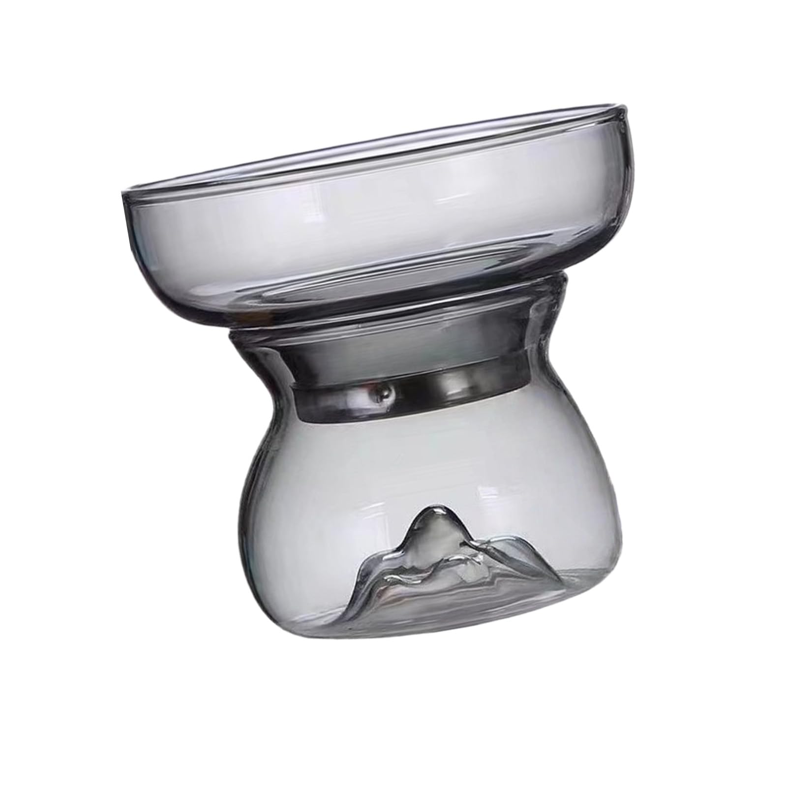 Tsophreniq Portable Glass Teas Filter Borosilicate Materials Heat Proof Miniature Clear Teapot for Home Use Teas Infuser