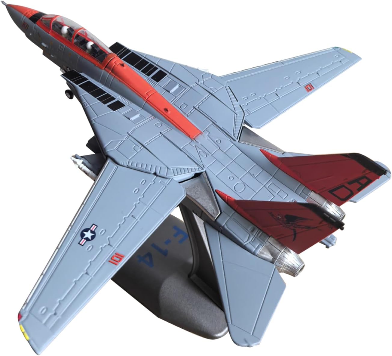 Alloy 1:100 US VF-101 Grim Reapers Grumman F-14 Tomcat Fighter Model Airplane Model for Collection